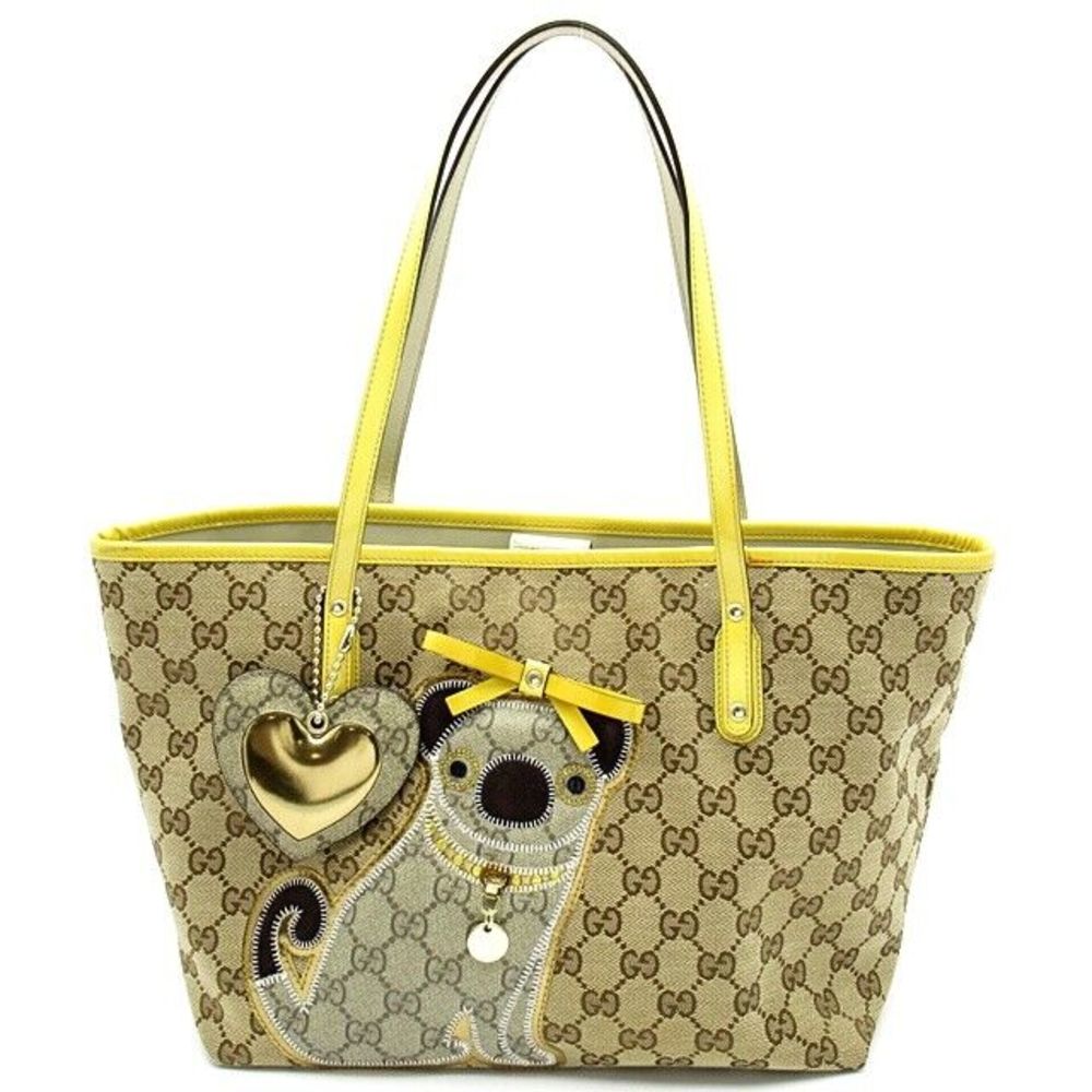 Gucci Guccioli Oliva Tote Bag Canvas #73722G38B